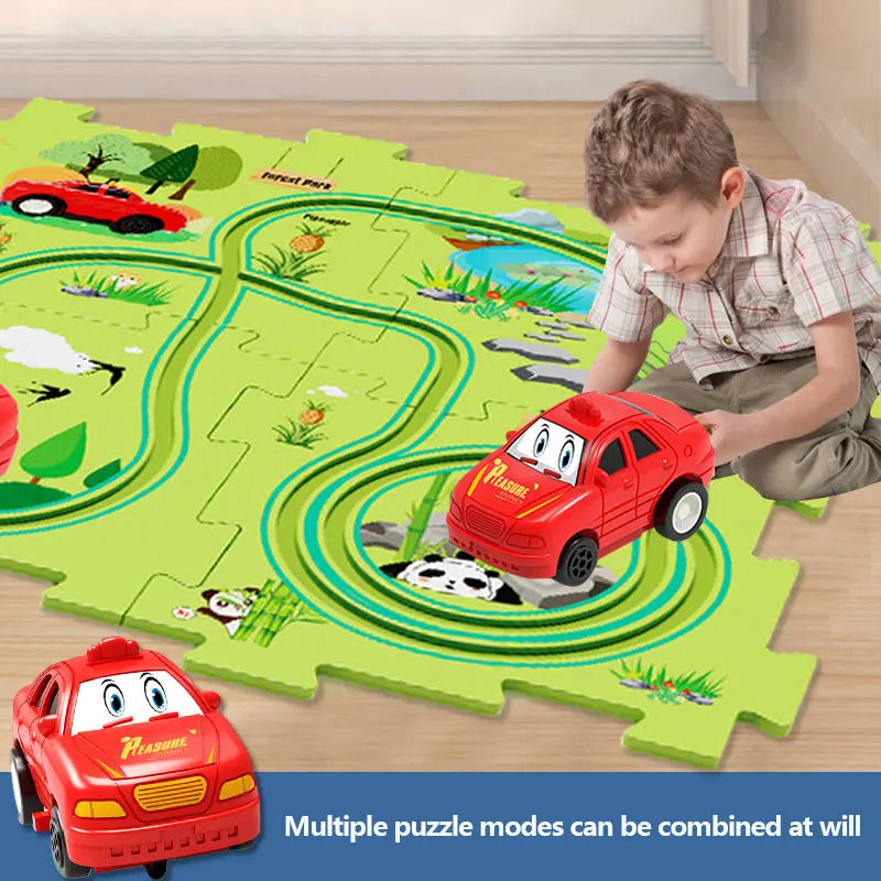 Automatic Rail Track Jigsaw Puzzles Children